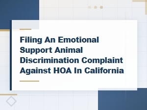 Filing an Esa Discrimination Appeal Against Hoa