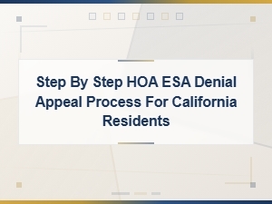 How to Appeal an Hoa Esa Denial in California