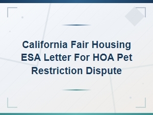 California Esa Appeal Template for Hoa Pet Disputes