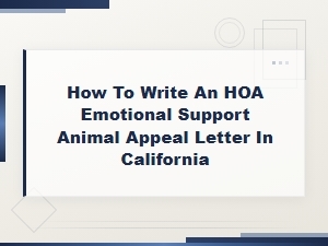 California Hoa Esa Appeal Letter Template