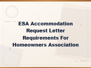 How to Request an Esa Accommodation From Your Hoa