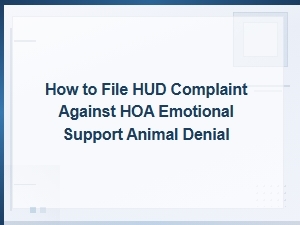 File a Hud Complaint Against Hoa Esa Denial